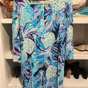 Lilly Pulitzer summer dress size large three-quarter sleeve Worn once